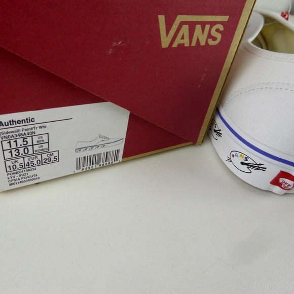 Vans Authentic Painting Artist Paint Palette Sidewall Sneakers Shoes NIB - Picture 10 of 10